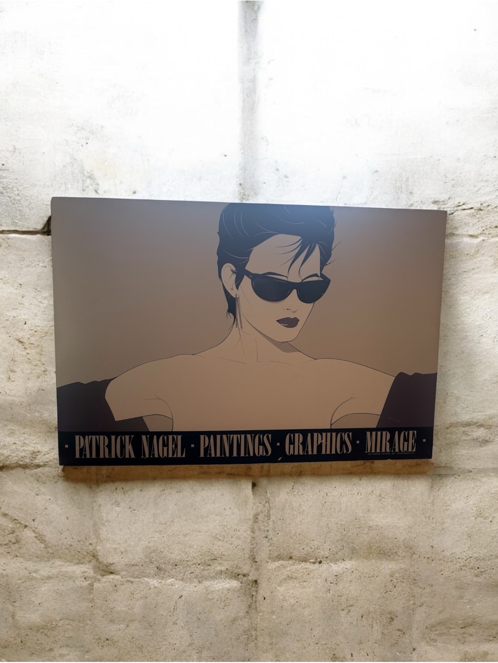 Vintage1980s patrick nagel”sunglasses”mirage editions art poster original art